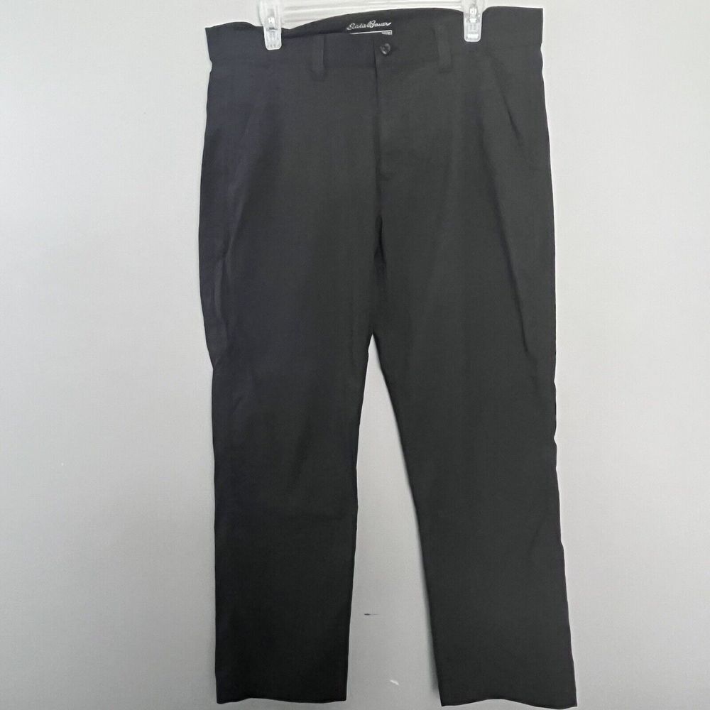 Eddie Bauer Outdoor Pants Size 35 Black Nylon Quick Dry Straight Hiking Trail
